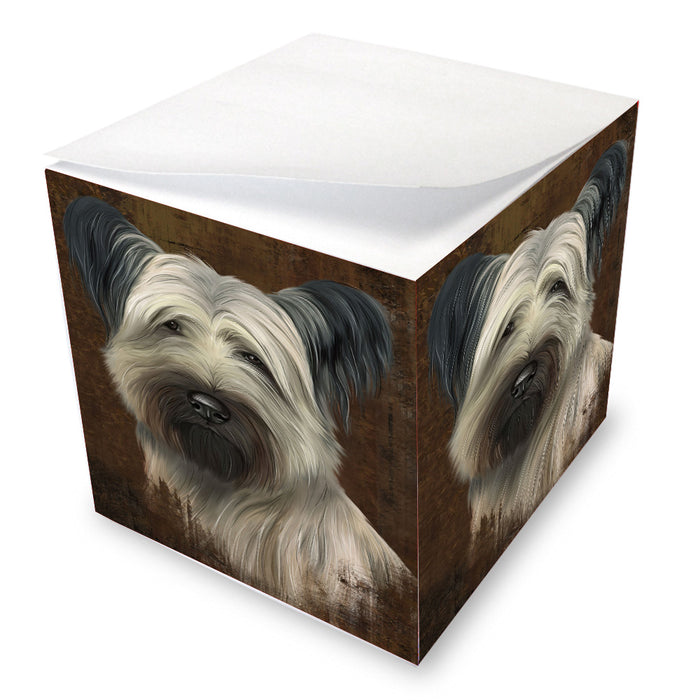 Rustic Skye Terrier Dog Note Cube NOC-DOTD-A57265