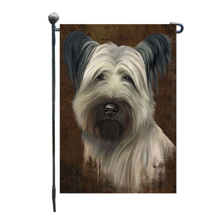 Rustic Skye Terrier Dog Garden Flags Outdoor Decor for Homes and Gardens Double Sided Garden Yard Spring Decorative Vertical Home Flags Garden Porch Lawn Flag for Decorations GFLG67871