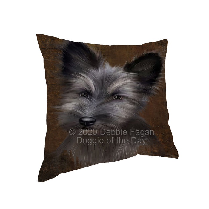 Rustic Skye Terrier Dog Pillow with Top Quality High-Resolution Images - Ultra Soft Pet Pillows for Sleeping - Reversible & Comfort - Ideal Gift for Dog Lover - Cushion for Sofa Couch Bed - 100% Polyester, PILA91966