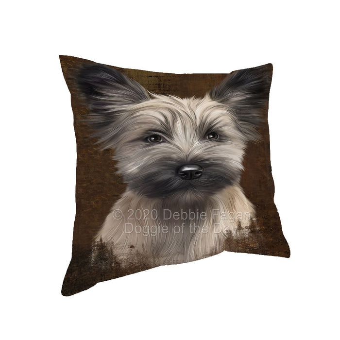 Rustic Skye Terrier Dog Pillow with Top Quality High-Resolution Images - Ultra Soft Pet Pillows for Sleeping - Reversible & Comfort - Ideal Gift for Dog Lover - Cushion for Sofa Couch Bed - 100% Polyester, PILA91969