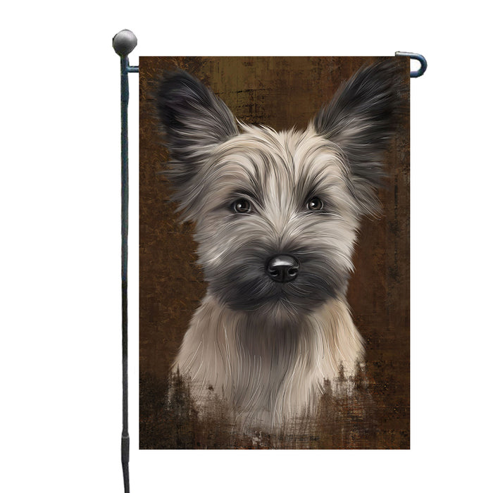 Rustic Skye Terrier Dog Garden Flags Outdoor Decor for Homes and Gardens Double Sided Garden Yard Spring Decorative Vertical Home Flags Garden Porch Lawn Flag for Decorations GFLG67873