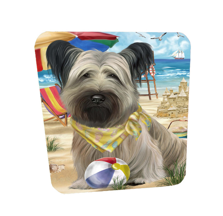 Pet Friendly Beach Skye Terrier Dog Coasters Set of 4 CSTA58163