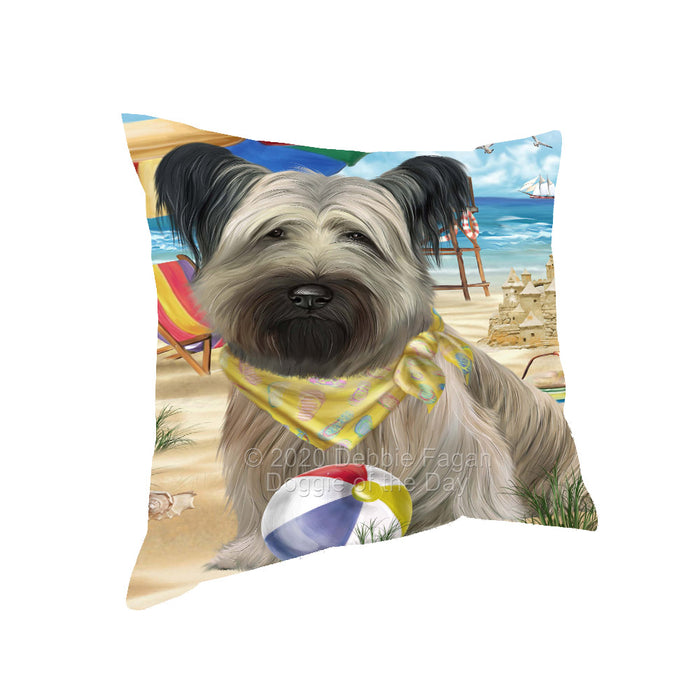 Pet Friendly Beach Skye Terrier Dog Pillow with Top Quality High-Resolution Images - Ultra Soft Pet Pillows for Sleeping - Reversible & Comfort - Ideal Gift for Dog Lover - Cushion for Sofa Couch Bed - 100% Polyester, PILA91708