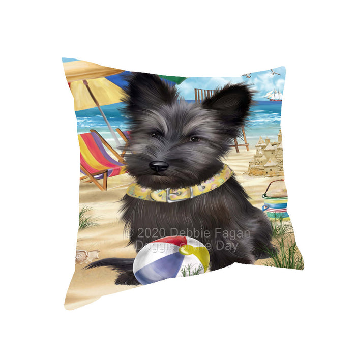 Pet Friendly Beach Skye Terrier Dog Pillow with Top Quality High-Resolution Images - Ultra Soft Pet Pillows for Sleeping - Reversible & Comfort - Ideal Gift for Dog Lover - Cushion for Sofa Couch Bed - 100% Polyester, PILA91711