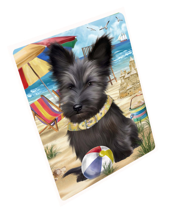 Pet Friendly Beach Skye Terrier Dog Cutting Board - For Kitchen - Scratch & Stain Resistant - Designed To Stay In Place - Easy To Clean By Hand - Perfect for Chopping Meats, Vegetables, CA82544