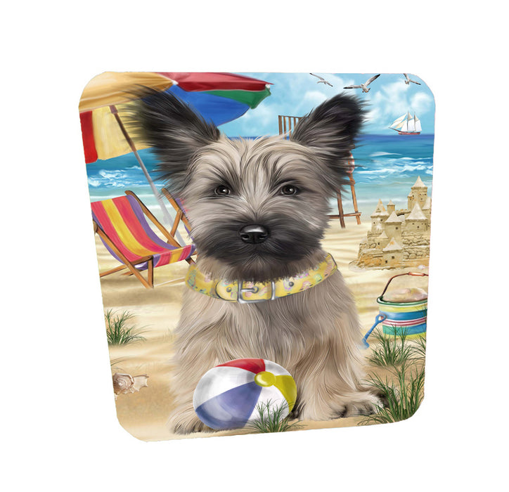 Pet Friendly Beach Skye Terrier Dog Coasters Set of 4 CSTA58165