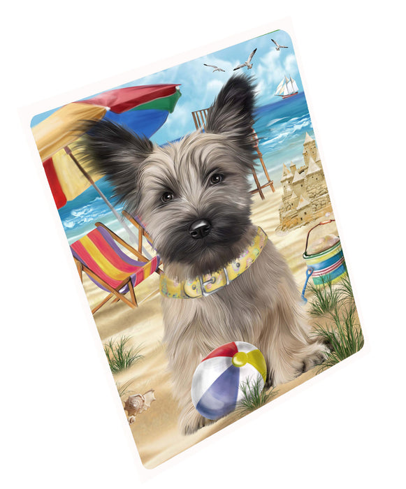 Pet Friendly Beach Skye Terrier Dog Cutting Board - For Kitchen - Scratch & Stain Resistant - Designed To Stay In Place - Easy To Clean By Hand - Perfect for Chopping Meats, Vegetables, CA82546