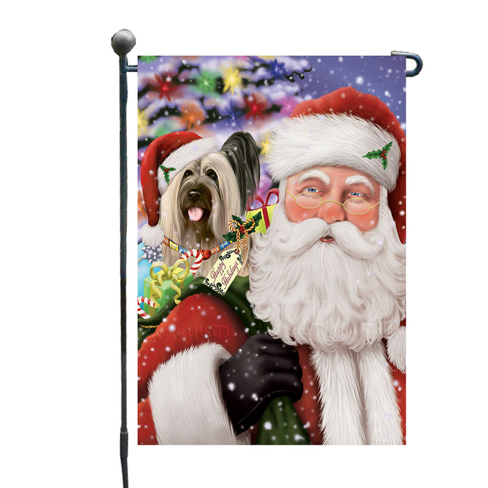 Christmas House with Presents Skye Terrier Dog Garden Flags Outdoor Decor for Homes and Gardens Double Sided Garden Yard Spring Decorative Vertical Home Flags Garden Porch Lawn Flag for Decorations GFLG68686