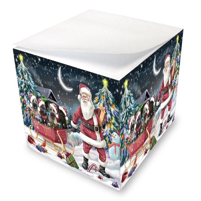 Christmas Santa Sled Skye Terrier Dogs Note Cube NOC-DOTD-A57489