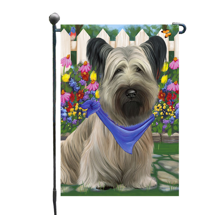 Spring Floral Skye Terrier Dog Garden Flags Outdoor Decor for Homes and Gardens Double Sided Garden Yard Spring Decorative Vertical Home Flags Garden Porch Lawn Flag for Decorations GFLG68282