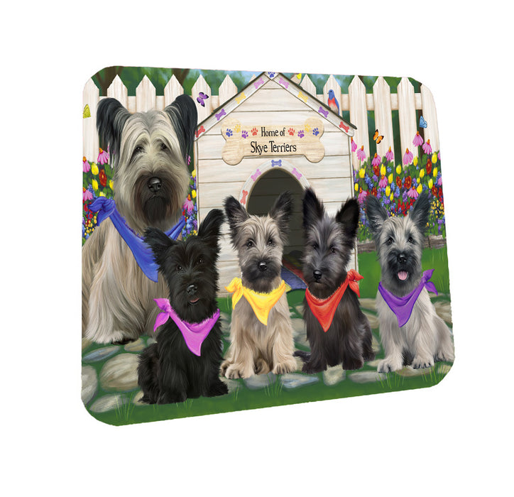 Spring Dog House Skye Terrier Dogs Coasters Set of 4 CSTA58525