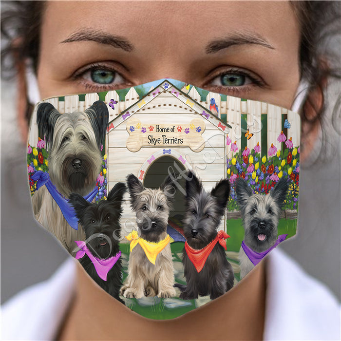 Spring Dog House Skye Terrier Dogs Face Mask FM48836