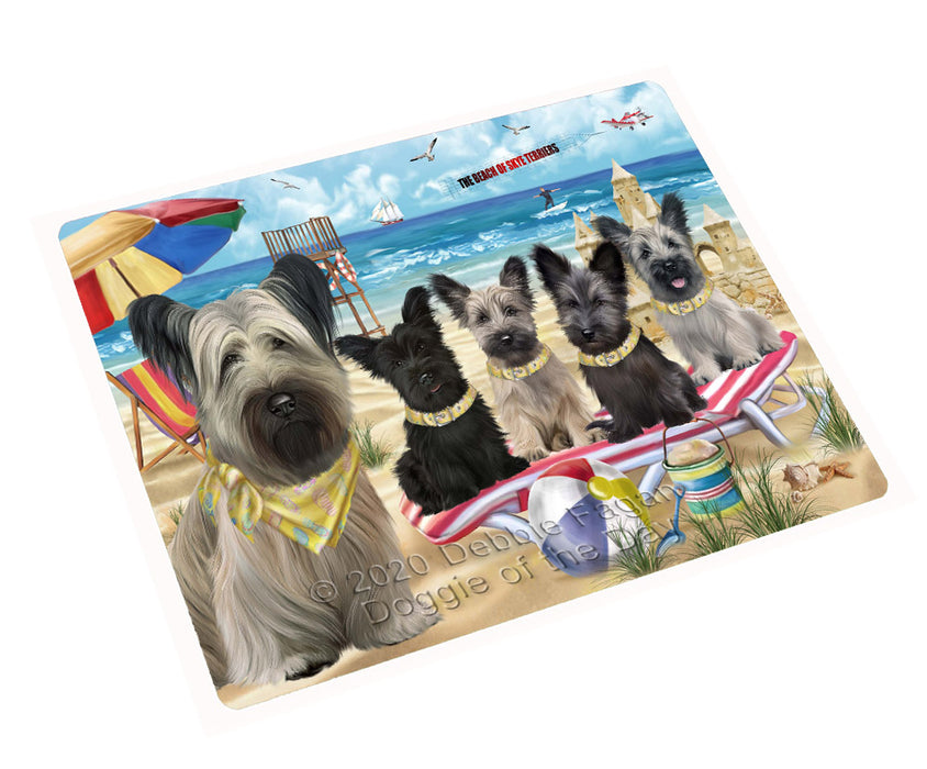 Pet Friendly Beach Skye Terrier Dogs Refrigerator/Dishwasher Magnet - Kitchen Decor Magnet - Pets Portrait Unique Magnet - Ultra-Sticky Premium Quality Magnet