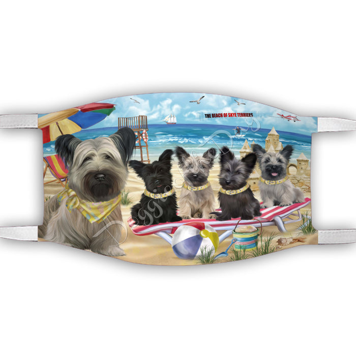 Pet Friendly Beach Skye Terrier Dogs Face Mask FM49143