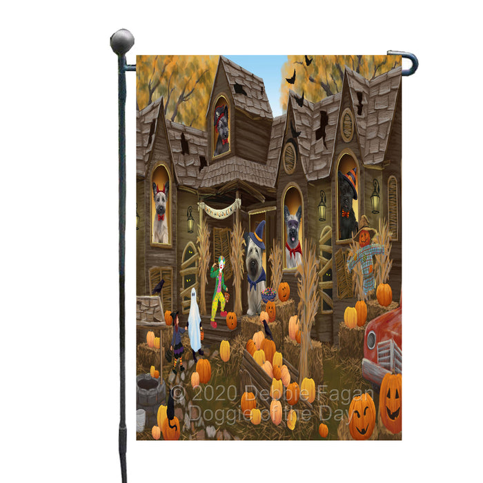 Haunted House Halloween Trick or Treat Skye Terrier Dogs Garden Flags Outdoor Decor for Homes and Gardens Double Sided Garden Yard Spring Decorative Vertical Home Flags Garden Porch Lawn Flag for Decorations