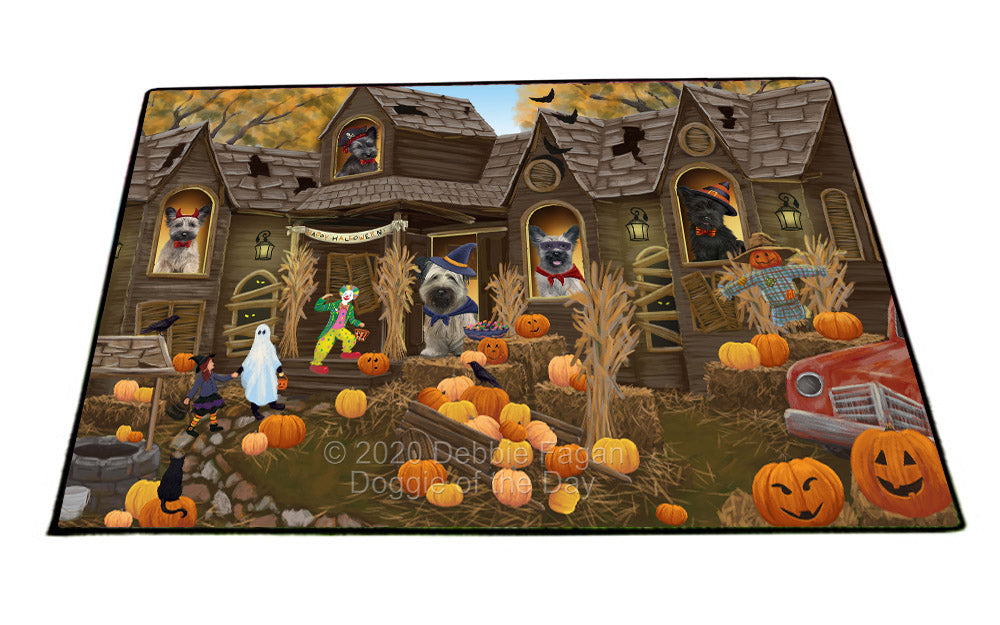 Haunted House Halloween Trick or Treat Springer Spaniel Dogs Floormat FLMS55654