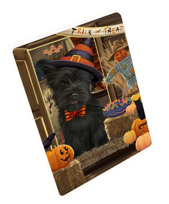 Enter at Your Own Risk Halloween Trick or Treat Skye Terrier Dogs Cutting Board - For Kitchen - Scratch & Stain Resistant - Designed To Stay In Place - Easy To Clean By Hand - Perfect for Chopping Meats, Vegetables, CA82800