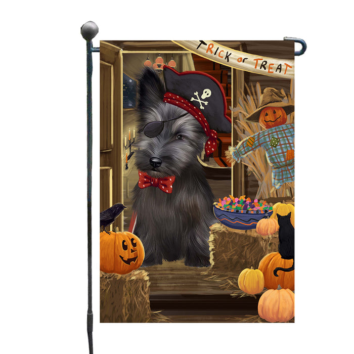 Enter at Your Own Risk Halloween Trick or Treat Skye Terrier Dogs Garden Flags Outdoor Decor for Homes and Gardens Double Sided Garden Yard Spring Decorative Vertical Home Flags Garden Porch Lawn Flag for Decorations GFLG67916