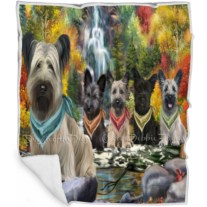 Scenic Waterfall Skye Terrier Dogs Blanket BLNKT142579