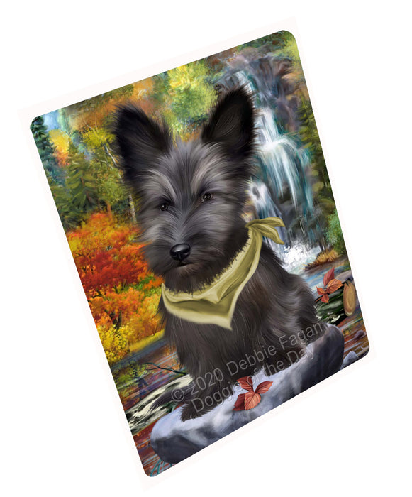 Scenic Waterfall Skye Terrier Dog Refrigerator/Dishwasher Magnet - Kitchen Decor Magnet - Pets Portrait Unique Magnet - Ultra-Sticky Premium Quality Magnet RMAG112558