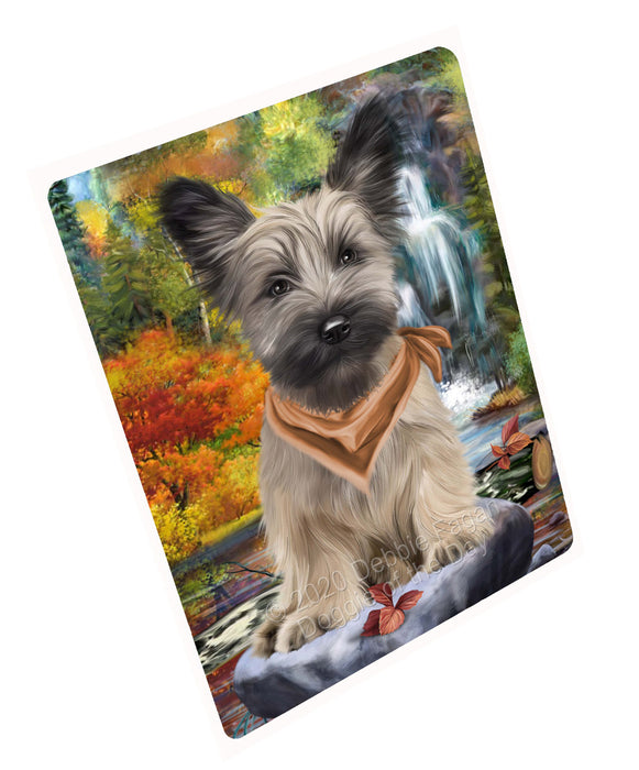 Scenic Waterfall Skye Terrier Dog Refrigerator/Dishwasher Magnet - Kitchen Decor Magnet - Pets Portrait Unique Magnet - Ultra-Sticky Premium Quality Magnet RMAG112563
