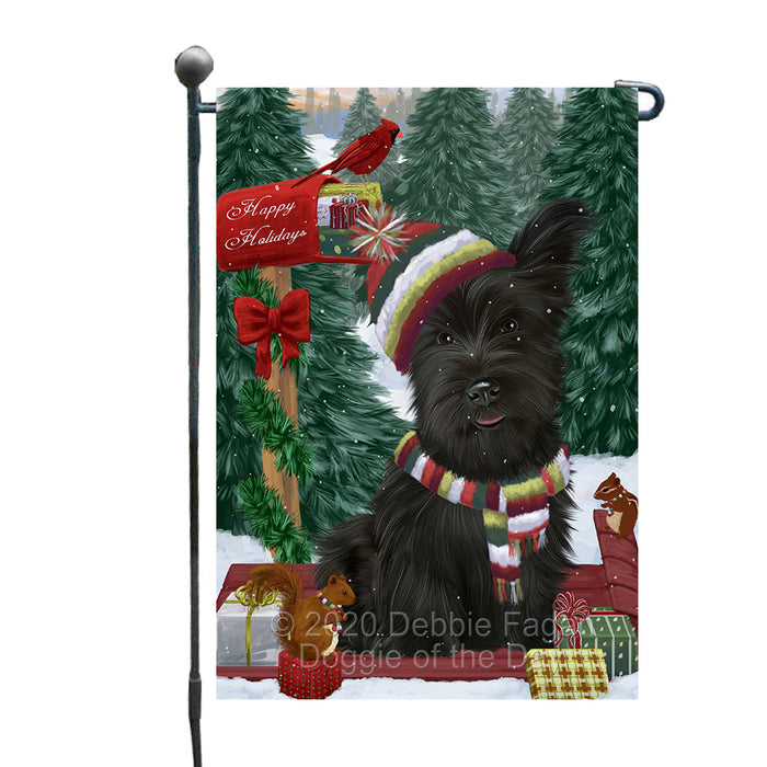 Christmas Woodland Sled Skye Terrier Dog Garden Flags Outdoor Decor for Homes and Gardens Double Sided Garden Yard Spring Decorative Vertical Home Flags Garden Porch Lawn Flag for Decorations GFLG68429