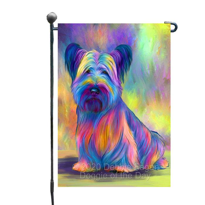 Paradise Wave Skye Terrier Dog Garden Flags Outdoor Decor for Homes and Gardens Double Sided Garden Yard Spring Decorative Vertical Home Flags Garden Porch Lawn Flag for Decorations