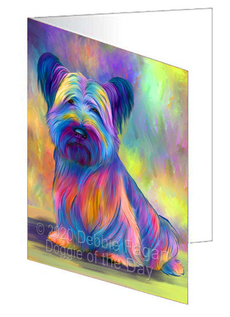 Paradise Wave Skye Terrier Dog Handmade Artwork Assorted Pets Greeting Cards and Note Cards with Envelopes for All Occasions and Holiday Seasons