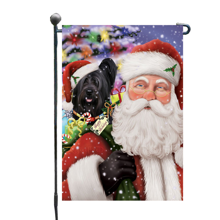 Christmas House with Presents Skye Terrier Dog Garden Flags Outdoor Decor for Homes and Gardens Double Sided Garden Yard Spring Decorative Vertical Home Flags Garden Porch Lawn Flag for Decorations GFLG68687
