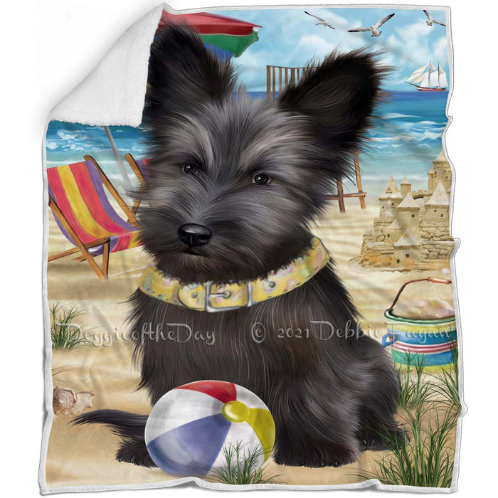 Pet Friendly Beach Skye Terrier Dog Blanket BLNKT142530