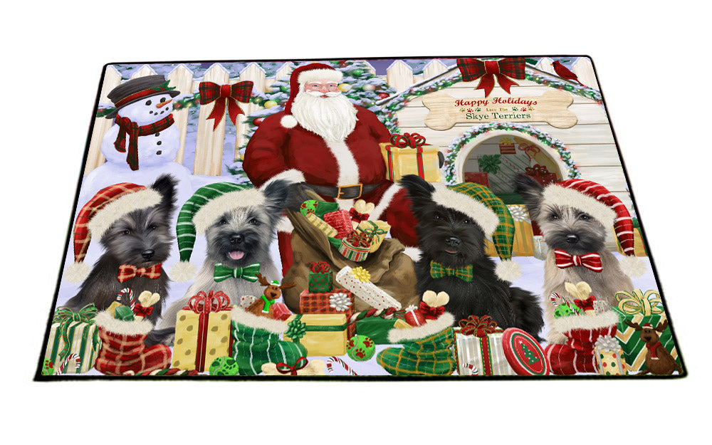Christmas Dog house Gathering Springer Spaniel Dogs Floormat FLMS55726