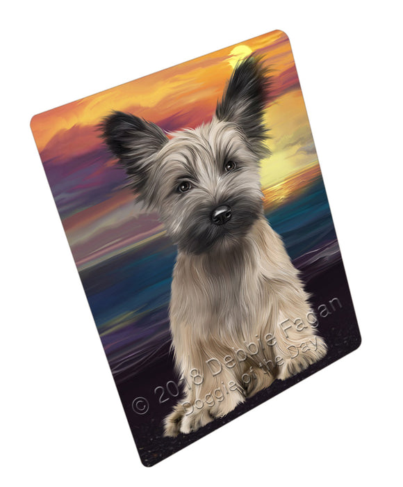 Sunset Skye Terrier Dog Refrigerator / Dishwasher Magnet RMAG105456