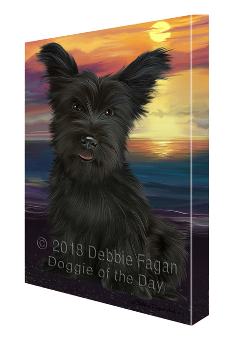 Sunset Skye Terrier Dog Canvas Print Wall Art Décor CVS137015