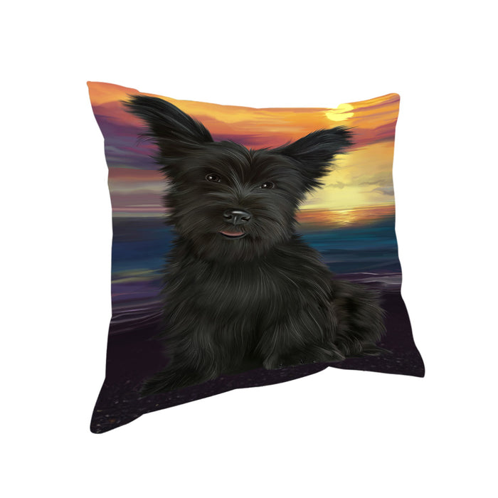 Sunset Skye Terrier Dog Pillow PIL86548