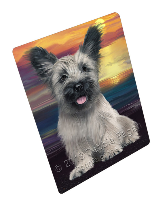 Sunset Skye Terrier Dog Refrigerator / Dishwasher Magnet RMAG105468