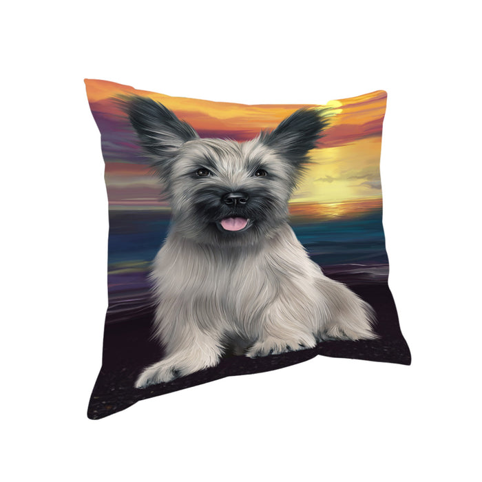 Sunset Skye Terrier Dog Pillow PIL86552