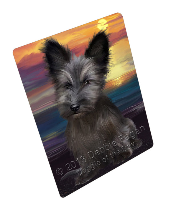 Sunset Skye Terrier Dog Refrigerator / Dishwasher Magnet RMAG105474
