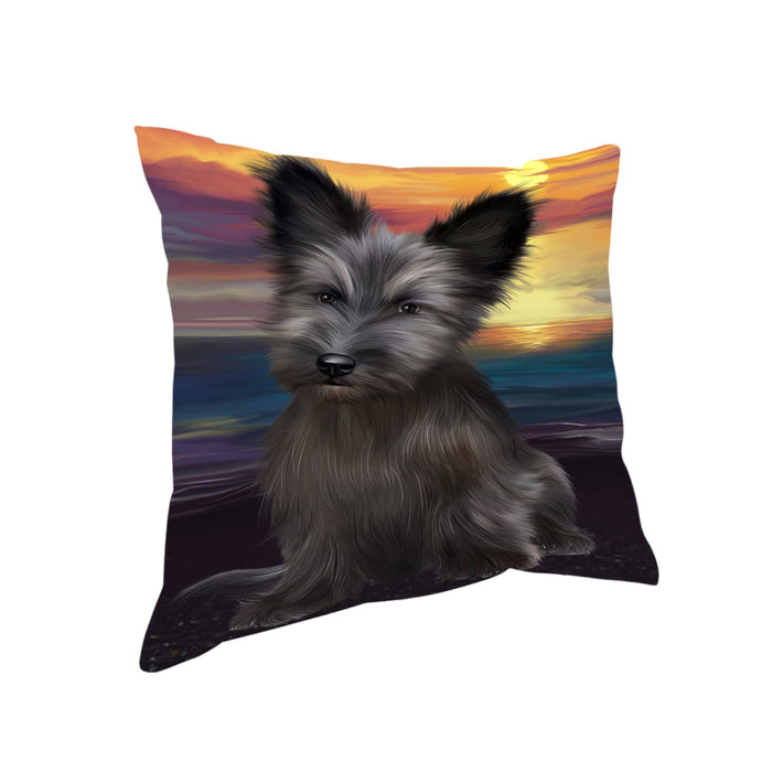 Sunset Skye Terrier Dog Pillow PIL86556