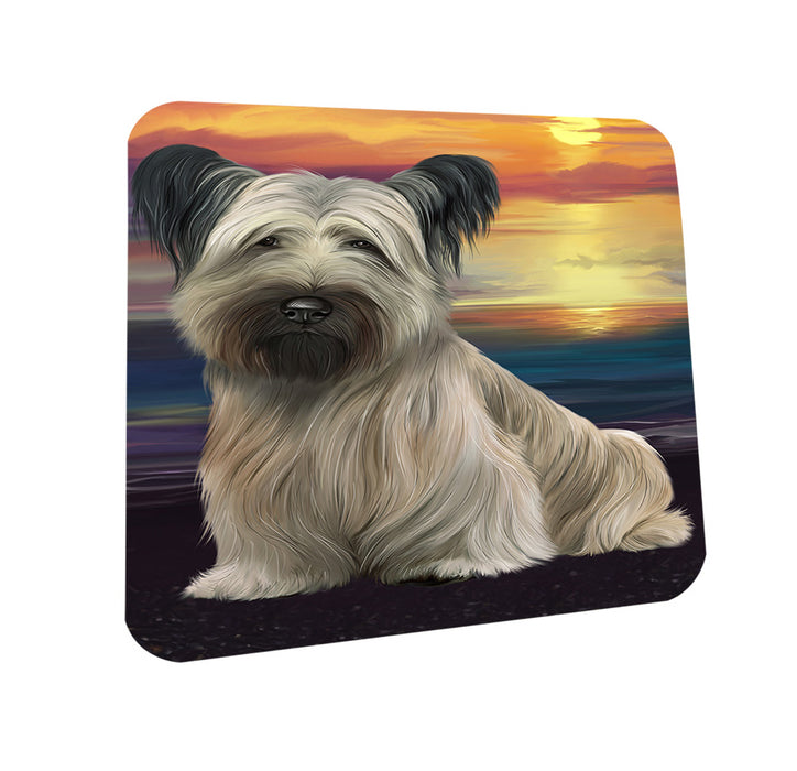 Sunset Skye Terrier Dog Coasters Set of 4 CST57136