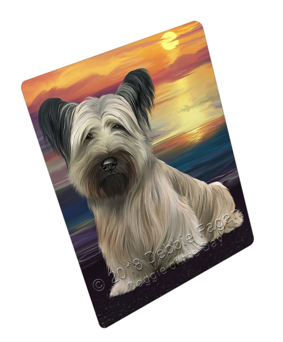 Sunset Skye Terrier Dog Refrigerator / Dishwasher Magnet RMAG105480