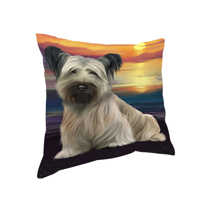 Sunset Skye Terrier Dog Pillow PIL86560
