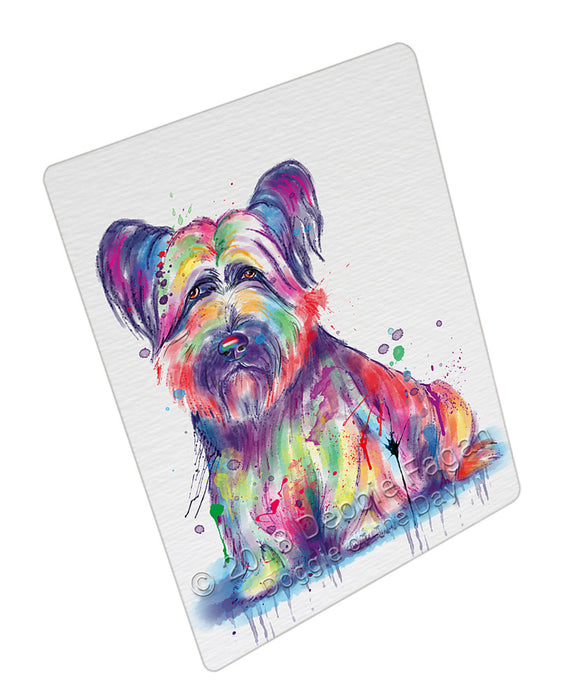 Watercolor Skye Terrier Dog Refrigerator / Dishwasher Magnet RMAG105054