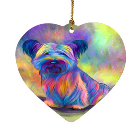 Paradise Wave Skye Terrier Dog Heart Christmas Ornament HPOR57093