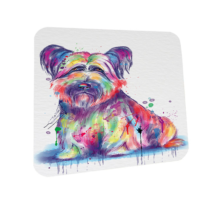 Watercolor Skye Terrier Dog Coasters Set of 4 CST57065