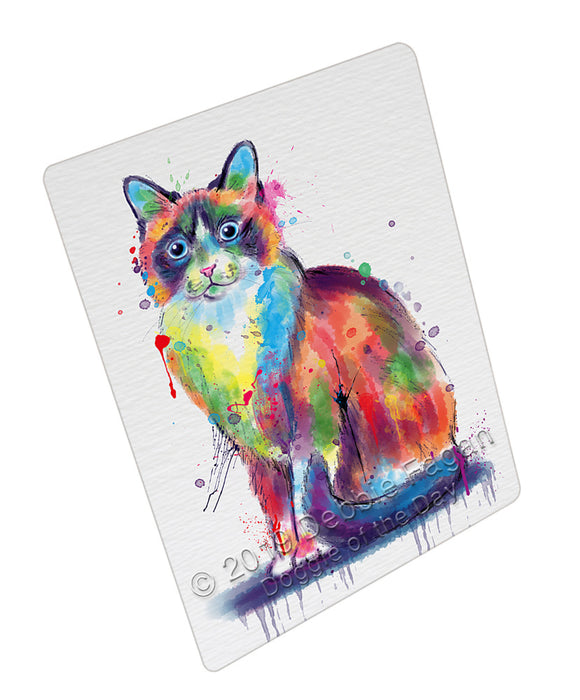 Watercolor Snowshoe Cat Refrigerator / Dishwasher Magnet RMAG108606