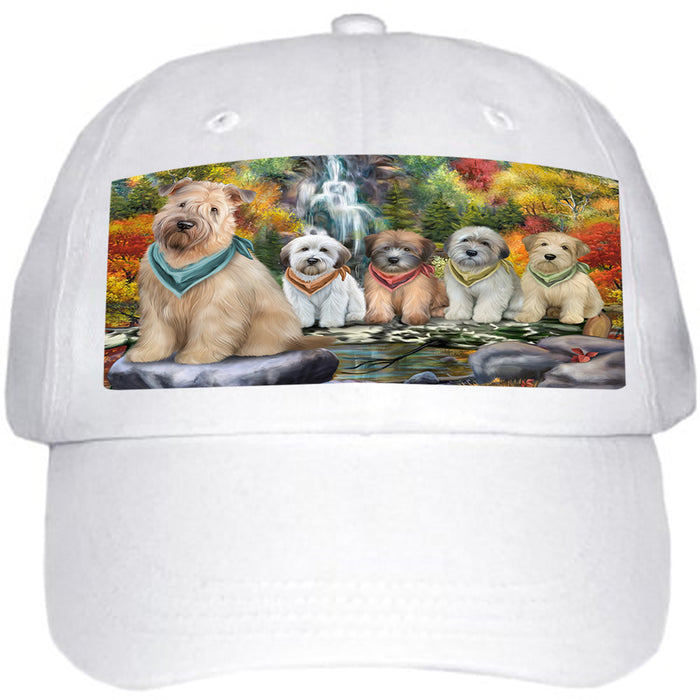 Scenic Waterfall Soft-Coated Wheaten Terriers Dog Ball Hat Cap HAT54282