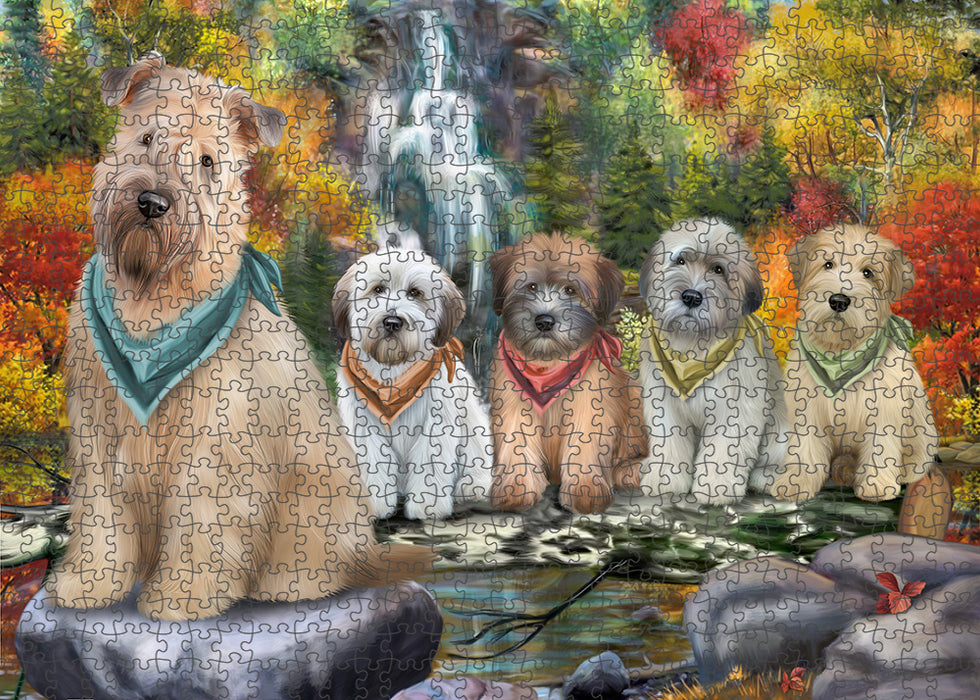 Scenic Waterfall Soft-Coated Wheaten Terriers Dog Puzzle  PUZL54411