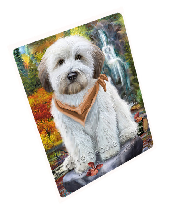 Scenic Waterfall Soft Coated Wheaten Terrier Dog Magnet Mini (3.5" x 2") MAG54576