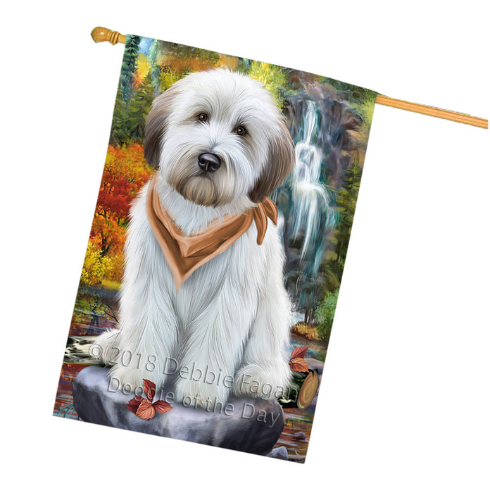 Scenic Waterfall Soft-Coated Wheaten Terrier Dog House Flag FLG50201