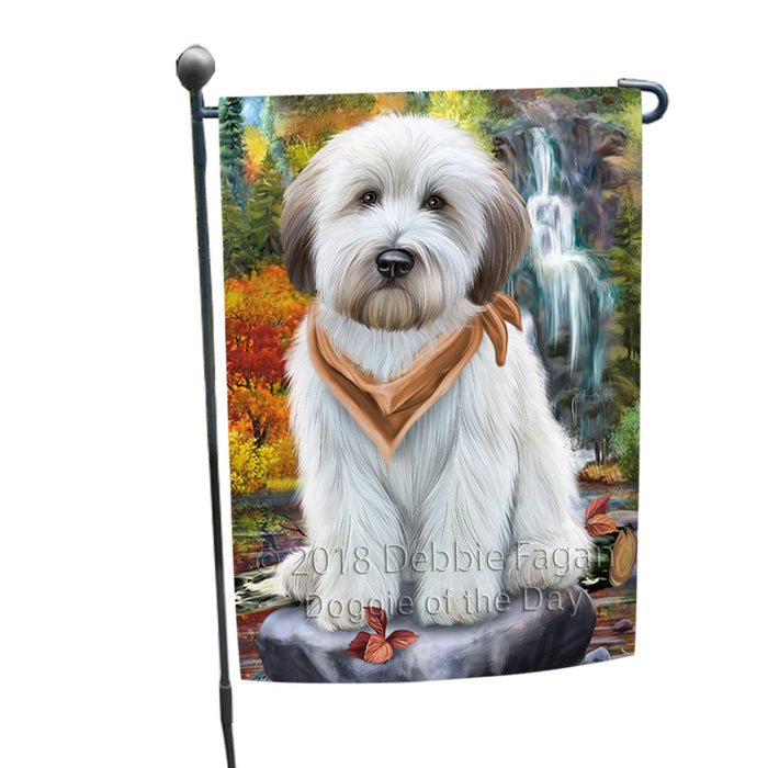 Scenic Waterfall Soft-Coated Wheaten Terrier Dog Garden Flag GFLG50065